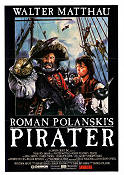 Pirates 1986 movie poster Walter Matthau Cris Campion Damien Thomas Roman Polanski