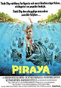 Piranha 1978 movie poster Bradford Dillman Barbara Steele Joe Dante Beach Fish and shark