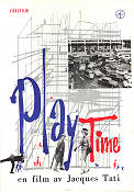 Playtime 1967 movie poster Barbara Dennek Rita Maiden Jacques Tati Cars and racing Artistic posters