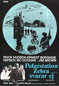 Ice Station Zebra 1968 movie poster Rock Hudson Ernest Borgnine Patrick McGoohan John Sturges Writer: Alistair Maclean
