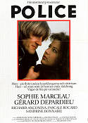 Police 1985 movie poster Sophie Marceau Gerard Depardieu Maurice Pialat Police and thieves