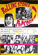 Popcorn 1971 movie poster Rolling Stones Jimi Hendrix Rock and pop