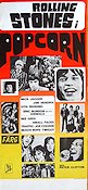 Popcorn 1971 movie poster Rolling Stones Jimi Hendrix Rock and pop