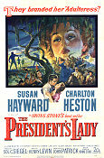 The President´s Lady 1953 movie poster Susan Hayward Charlton Heston Henry Levin