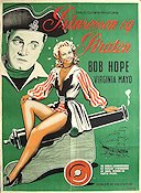 The Princess and the Pirate 1944 movie poster Bob Hope Virginia Mayo