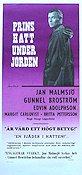 Prins Hatt under jorden 1963 movie poster Jan Malmsjö Gunnel Broström Margit Carlqvist Bengt Lagerkvist Writer: Lars Forssell
