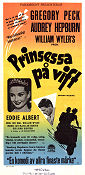 Roman Holiday 1953 movie poster Audrey Hepburn Gregory Peck Eddie Albert William Wyler Motorcycles Romance