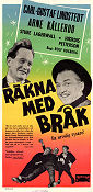 Räkna med bråk 1957 movie poster Carl-Gustaf Lindstedt Arne Källerud Hjördis Petterson Rolf Husberg