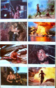 Rambo First Blood 2 1985 lobby card set Sylvester Stallone Richard Crenna Charles Napier George P Cosmatos Guns weapons