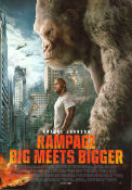 Rampage 2018 movie poster Dwayne Johnson Naomie Harris Malin Akerman Brad Peyton