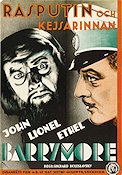 Rasputin and the Empress 1933 movie poster John Barrymore Lionel Barrymore Ethel Barrymore Russia
