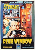 Rear Window 1954 movie poster James Stewart Grace Kelly Wendell Corey Alfred Hitchcock