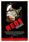 Reds 1981 poster Robert Redford Diane Keaton Edward Herrmann Warren Beatty Politik