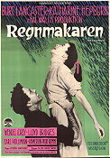 The Rainmaker 1956 movie poster Burt Lancaster Katharine Hepburn Joseph Anthony Production: Paramount