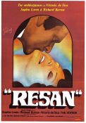 Resan 1974 poster Sophia Loren Richard Burton Ian Bannen Vittorio De Sica Konstaffischer