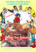 Resan till Amerika 1986 poster Dom DeLuise Don Bluth Animerat