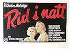 Rid i natt 1942 movie poster Lars Hanson Gerd Hagman Writer: Vilhelm Moberg