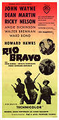 Rio Bravo 1959 movie poster John Wayne Dean Martin Ricky Nelson Howard Hawks