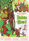 Robin Hood Disney 1973 movie poster Brian Bedford Wolfgang Reitherman Animation