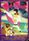 Rock a Doodle 1991 movie poster Jerry Williams Glen Campbell Don Bluth Animation Rock and pop