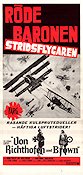 Röde baronen stridsflygaren 1972 poster John Phillip Law Don Stroud Roger Corman Flyg Krig