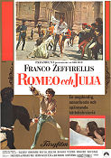 Romeo and Juliet 1968 movie poster Olivia Hussey Franco Zeffirelli Writer: William Shakespeare