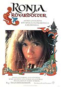 Ronja Robbersdaughter 1984 movie poster Hanna Zetterberg Börje Ahlstedt Lena Nyman Allan Edwall Tommy Körberg Tage Danielsson Writer: Astrid Lindgren