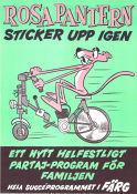 Rosa Pantern sticker upp igen 1970 movie poster Bob Camp Find more: Pink Panther Animation Motorcycles