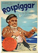 Rospiggar 1942 movie poster Sigurd Wallén John Botvid Albert Engström Skärgård Ships and navy Eric Rohman art