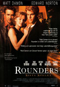 Rounders 1998 movie poster Matt Damon Edward Norton Gretchen Mol Famke Janssen John Dahl Gambling