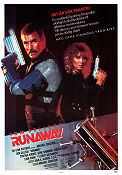 Runaway 1984 movie poster Tom Selleck Cynthia Rhodes Gene Simmons Michael Crichton Celebrities