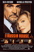 The Russia House 1990 poster Sean Connery Michelle Pfeiffer Fred Schepisi Text: John Le Carré