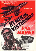 Rymdens vinthundar 1957 poster Ray Milland Bernard Lee Kenneth Haigh John Gilling Flyg