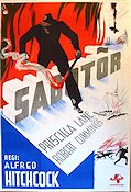 Saboteur 1942 movie poster Priscilla Lane Robert Cummings Otto Kruger Alfred Hitchcock