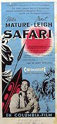 Safari 1956 movie poster Victor Mature Janet Leigh Find more: Africa