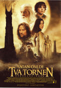 Sagan om de två tornen 2002 poster Elijah Wood Ian McKellen Liv Tyler Viggo Mortensen Orlando Bloom Christopher Lee Peter Jackson Hitta mer: Lord of the Rings