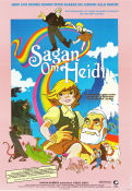 Heidi´s Song 1982 movie poster Robert Taylor Animation Production: Hanna-Barbera Mountains