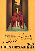 Salo or 120 Days of Sodom 1976 movie poster Paolo Bonacelli Giorgio Cataldi Pier Paolo Pasolini Cult movies