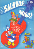 Saludos Amigos 1942 movie poster Fred Shields Kalle Anka Donald Duck José Carioca Hamilton Luske