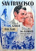 San Francisco 1936 movie poster Clark Gable Jeanette MacDonald WS Van Dyke Eric Rohman art