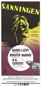 La vérité 1960 movie poster Brigitte Bardot Paul Meurisse Charles Vanel Henri-Georges Clouzot