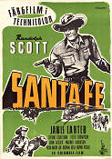 Santa Fe 1951 movie poster Randolph Scott Irving Pichel Trains