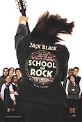 School of Rock 2003 poster Jack Black Mike White Joan Cusack Richard Linklater Skola Rock och pop Barn