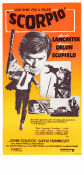 Scorpio 1973 movie poster Burt Lancaster Alain Delon Paul Scofield Michael Winner Guns weapons Agents