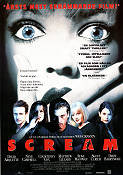 Scream 1996 movie poster David Arquette Courteney Cox Drew Barrymore Wes Craven