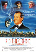 Scrooged 1988 movie poster Bill Murray Karen Allen John Forsythe Richard Donner Smoking