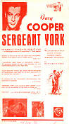 Sergeant York 1942 poster Gary Cooper Howard Hawks