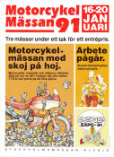 Serieexpo Motorcykelmässan 1991 poster From comics Motorcycles