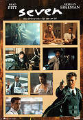 Seven 1995 movie poster Morgan Freeman Brad Pitt Gwyneth Paltrow Kevin Spacey David Fincher
