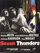 Seven Thunders 1957 poster Stephen Boyd James Robertson Justice Hugo Fregonese